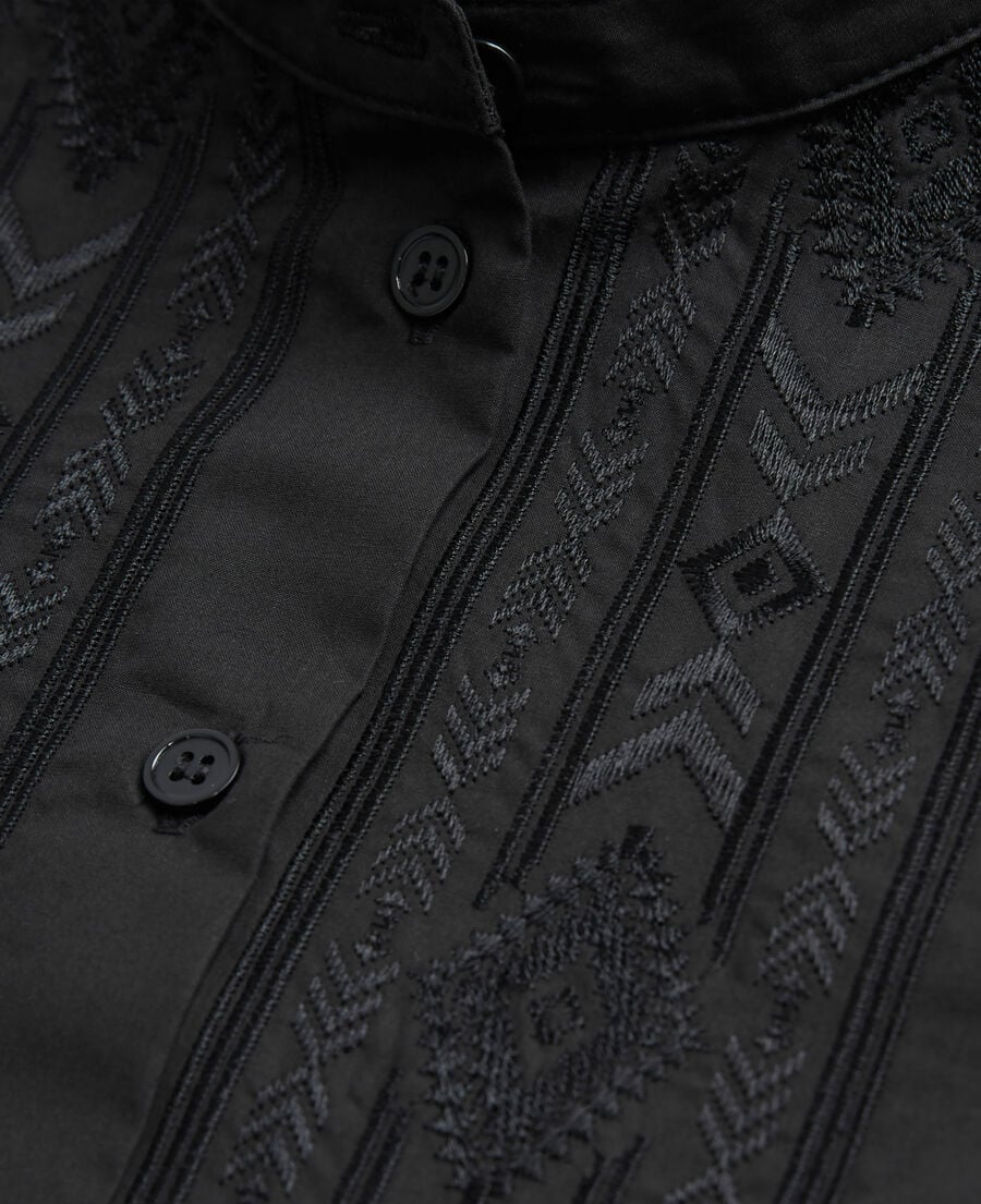 The Kooples F BLACK black embroidered shirt