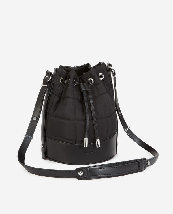medium tina bag in black dual fabric