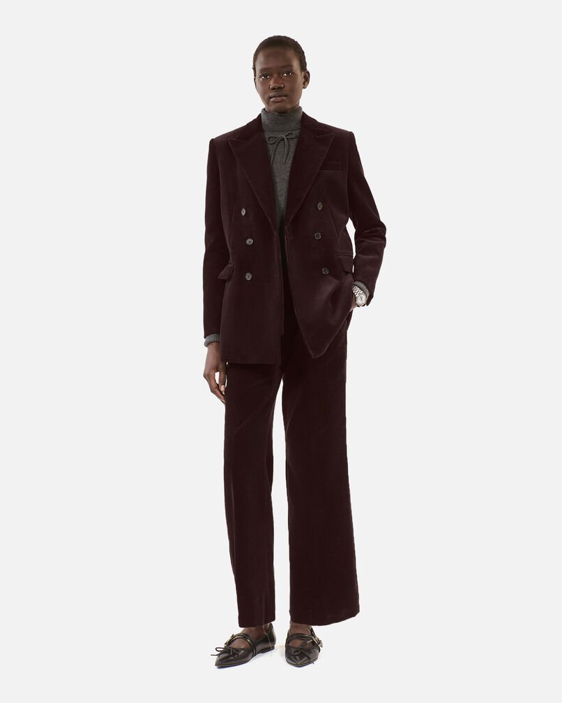 The Kooples WOMEN BROWN brown corduroy suit jacket