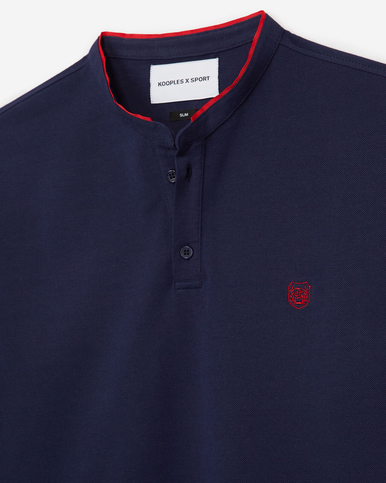 The Kooples HOMBRE NIGHT BLUE / KING RED polo collar