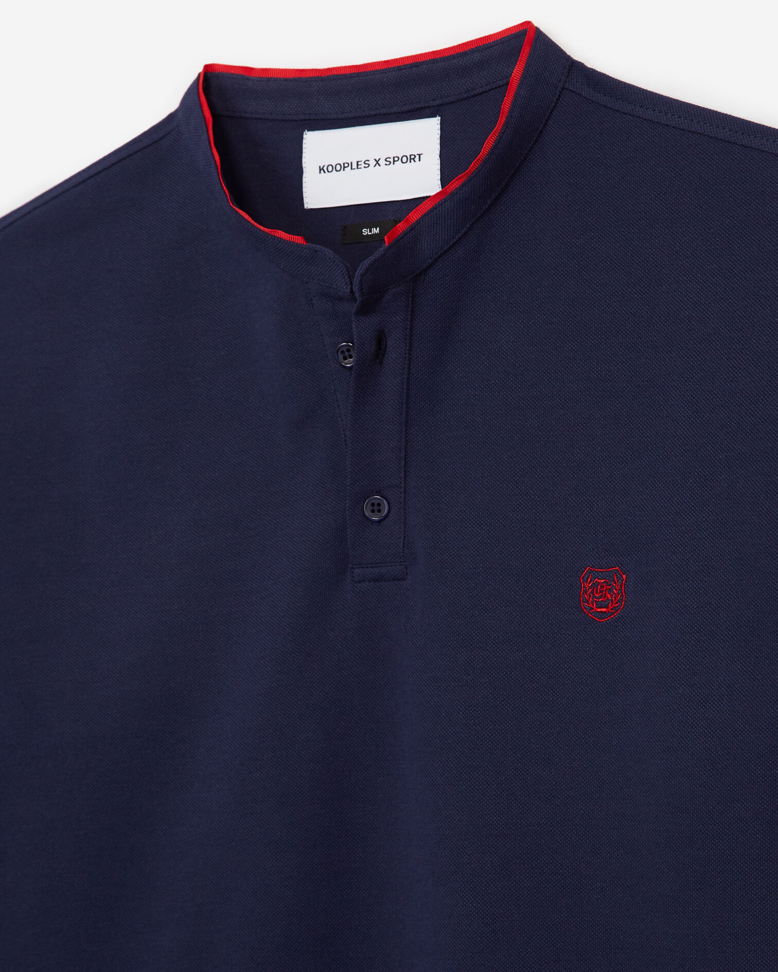 Polo collar, NIGHT BLUE / KING RED, hi-res image number null