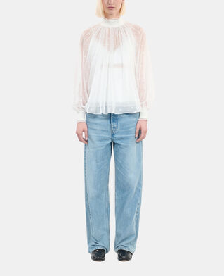 The Kooples F ECRU ecru top with shirring 