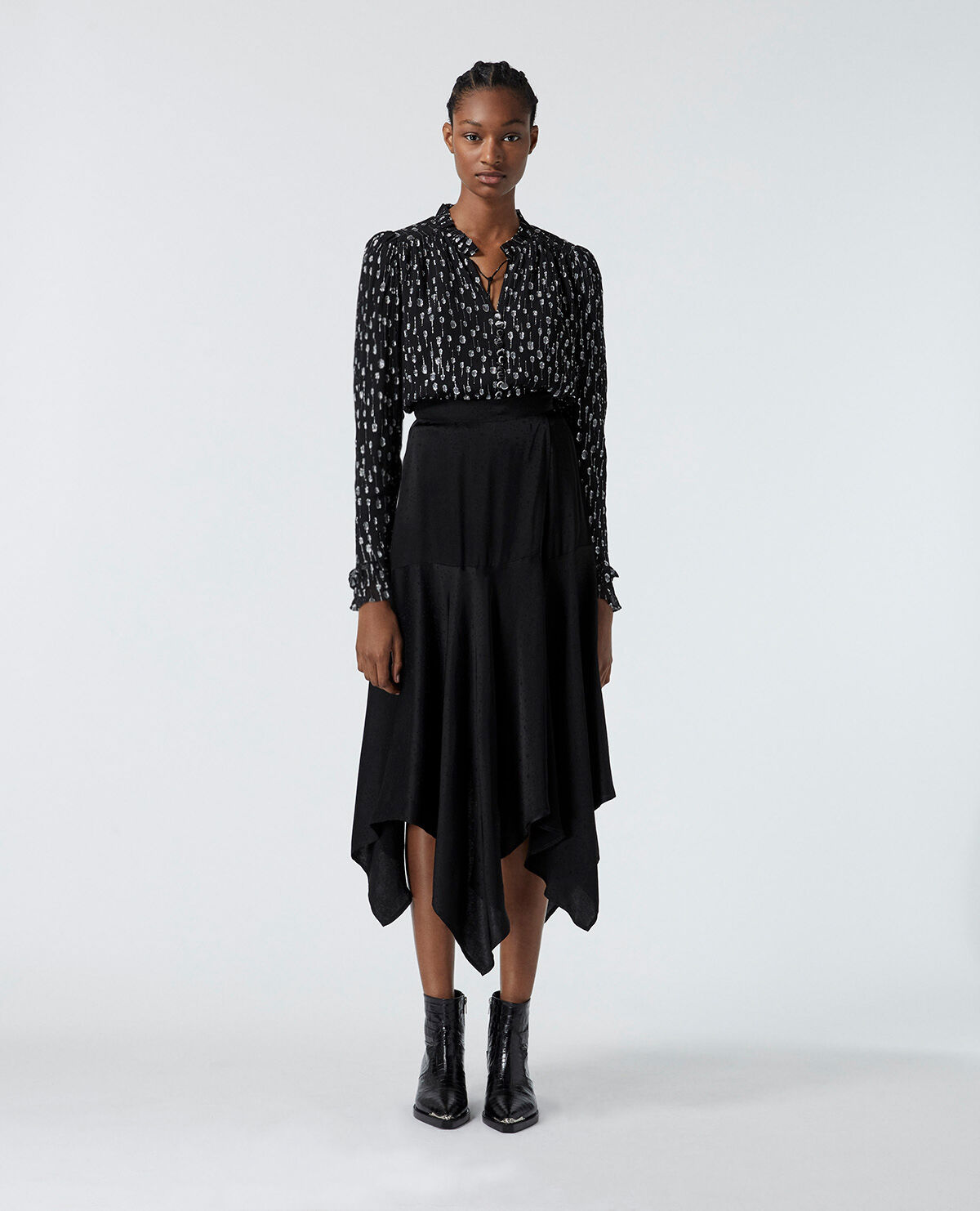 Jupe portefeuille noire on sale