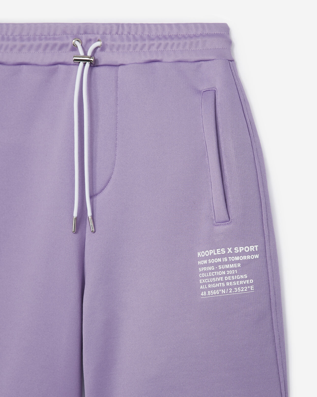 The Kooples HOMME PURPLE short violet coton à logo imprimé