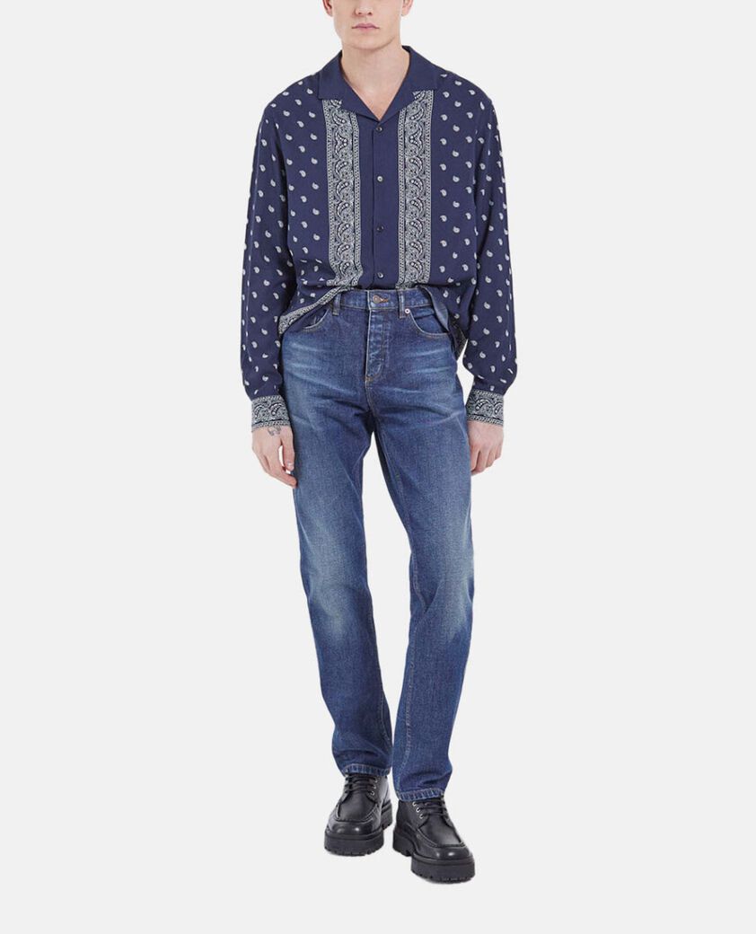 The Kooples HOMME NAVY / ECRU chemise marine imprimé bandana