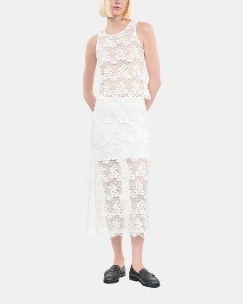 The Kooples WOMEN ECRU ecru lace top