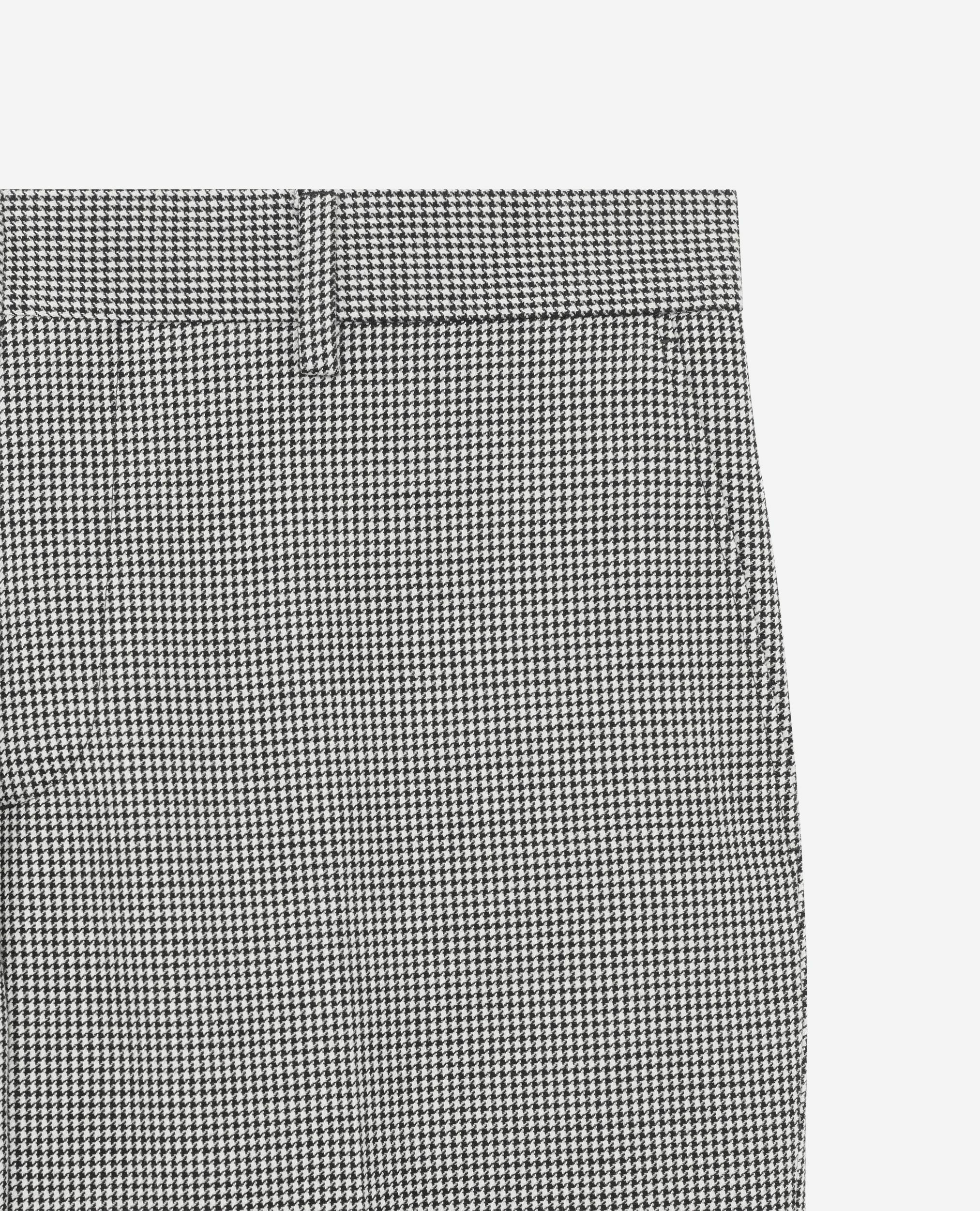 Pantalon de costume ajusté en pied de poule noir et blanc, BLACK GREY, hi-res image number null