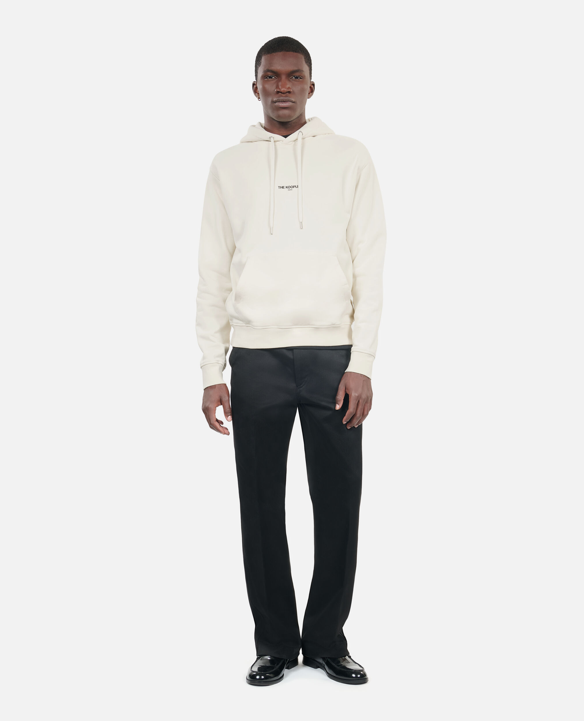 Black logo hoodie, OFF WHITE, hi-res image number null