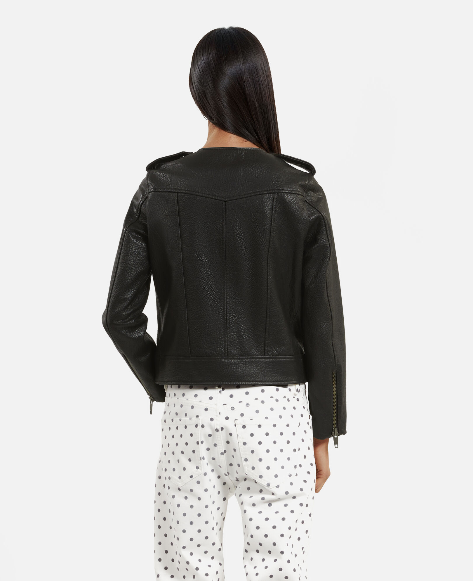 The Kooples WOMEN BLACK black leather jacket