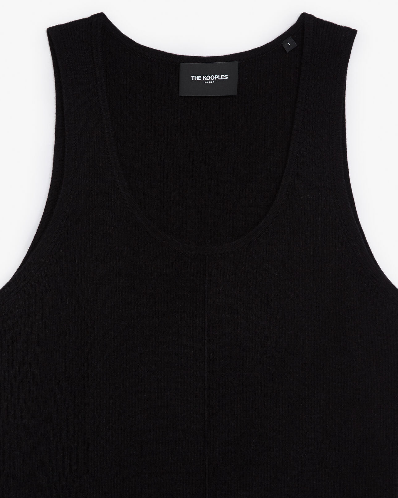 The Kooples FEMME BLACK débardeur en laine et cachemire noir