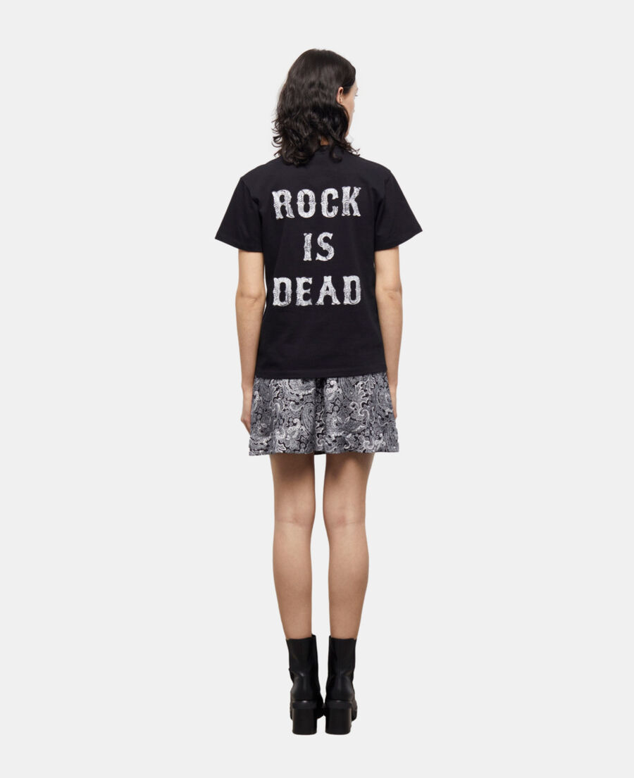 black screen print t-shirt