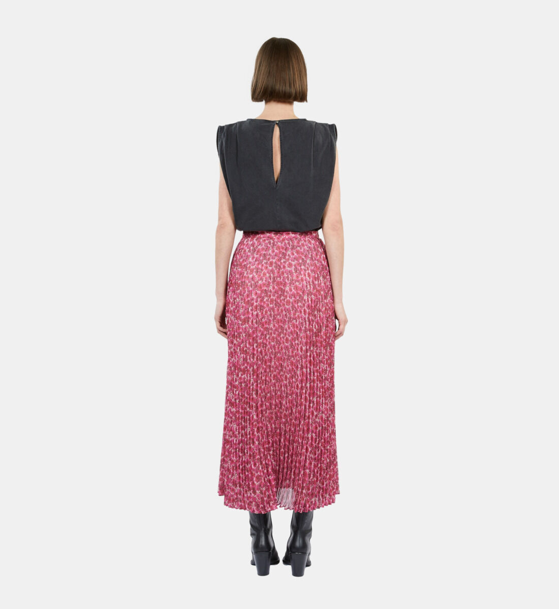 Printed pleated long skirt The Kooples Canada