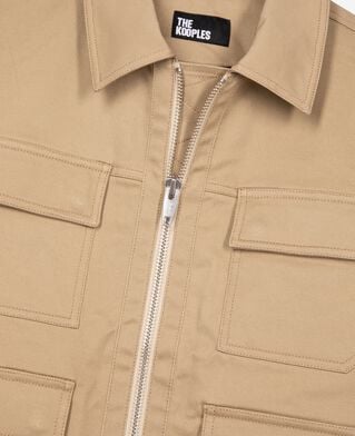 The Kooples HERREN BEIGE beigefarbene baumwolljacke