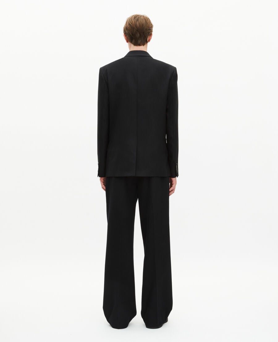 The Kooples HOMME BLACK veste droite crois&eacute;e avec blason noire