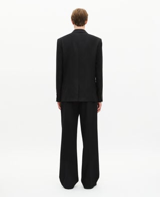 The Kooples HOMME BLACK veste droite crois&eacute;e avec blason noire