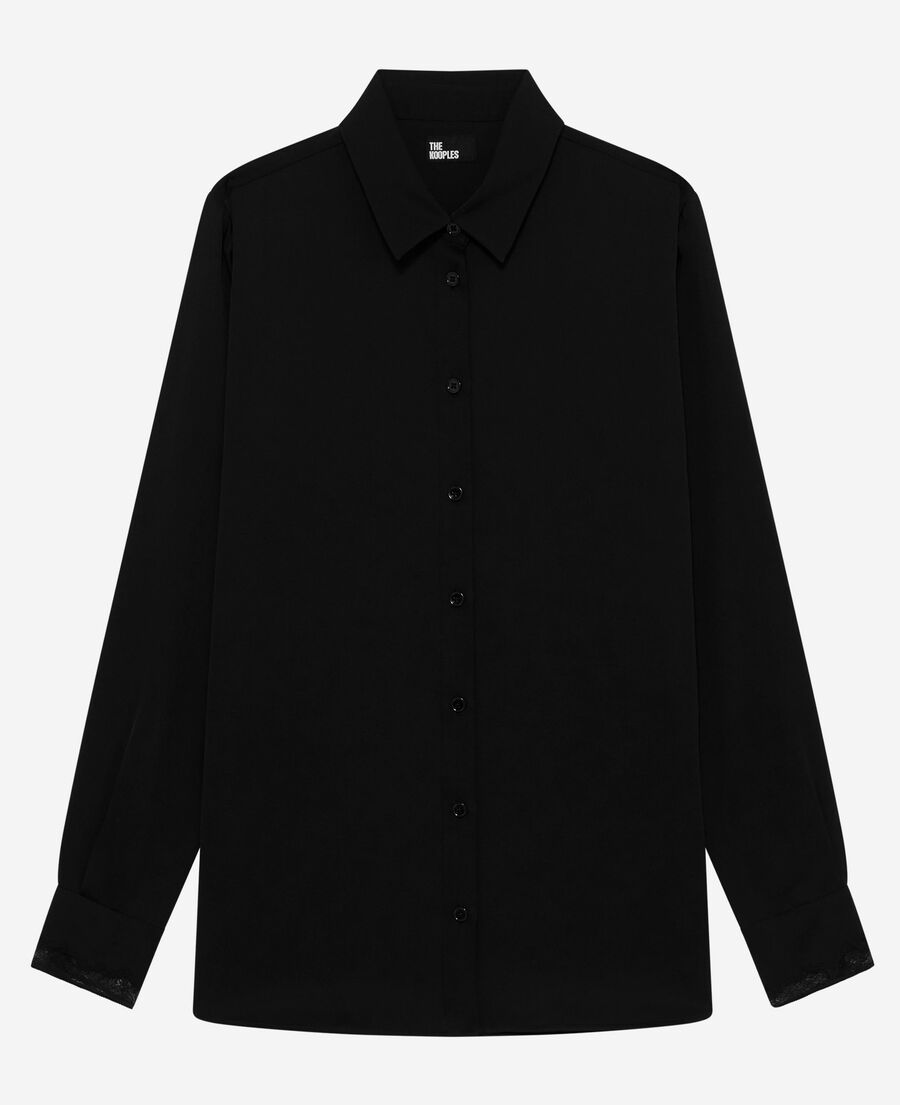 The Kooples FEMME BLACK chemise en soie blanche