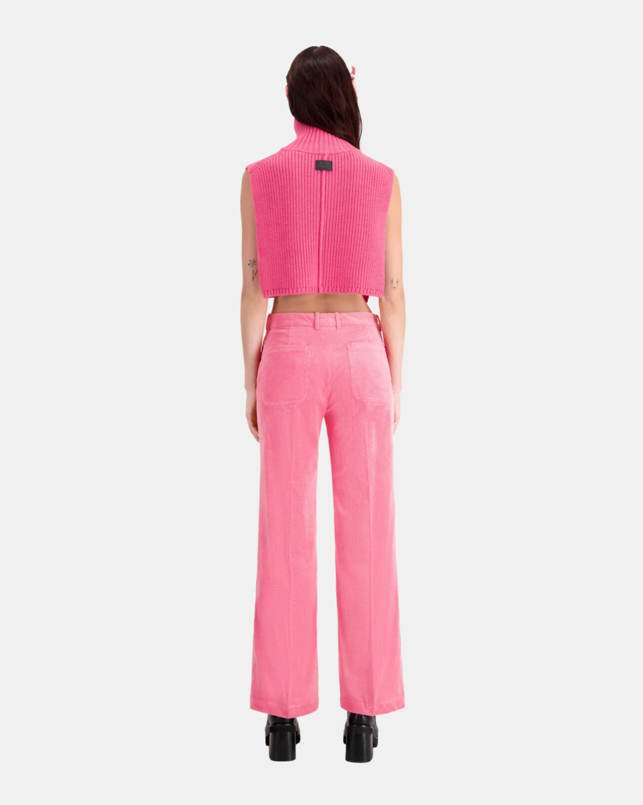 The Kooples F OLD PINK pink corduroy trousers