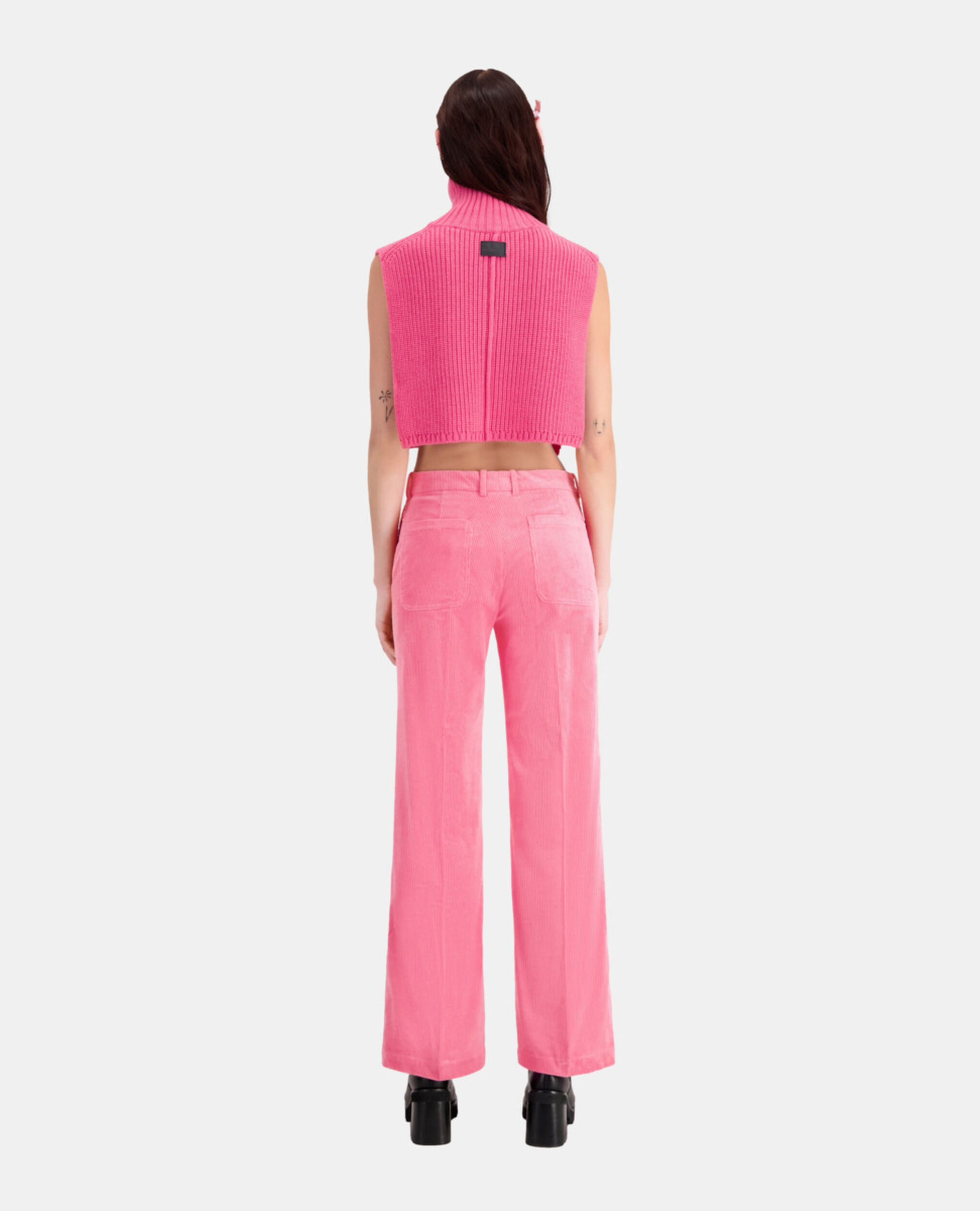 Pink corduroy trousers, OLD PINK, hi-res image number null