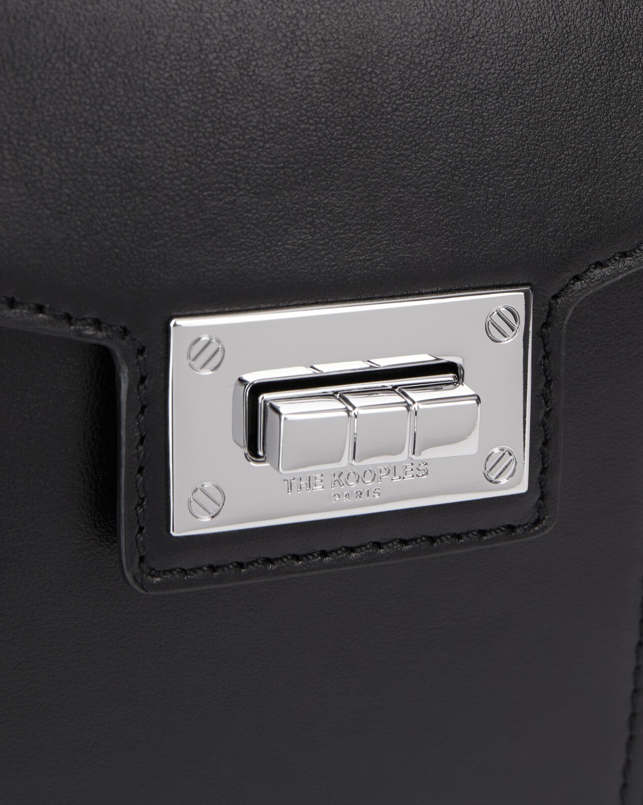 The Kooples FEMME BLACK sac emily reporter en cuir noir
