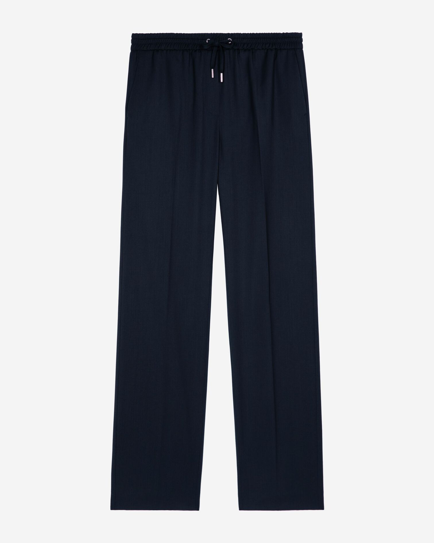 Navy elasticated waist pants, DARK NAVY, hi-res image number null