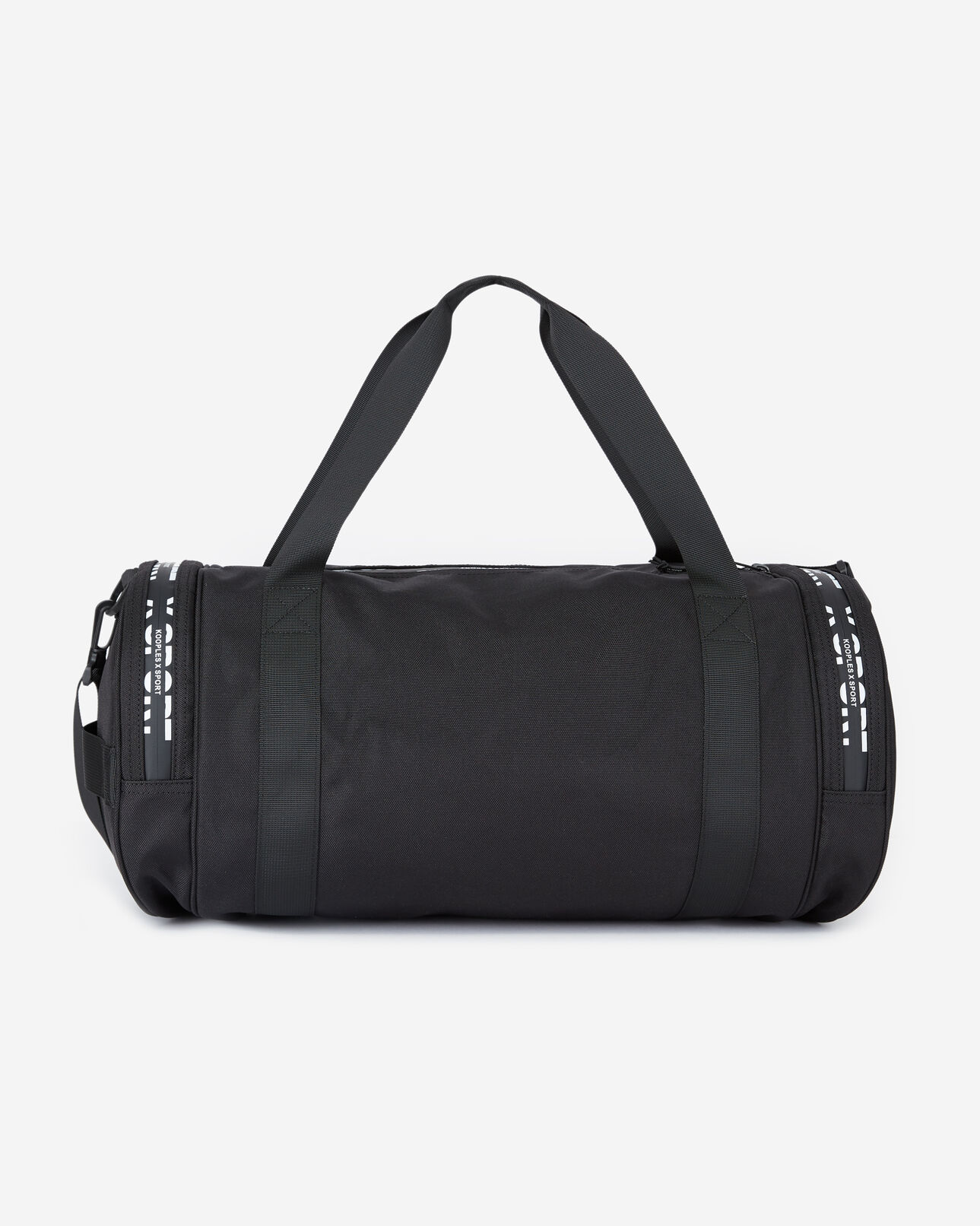 The Kooples HOMME BLACK sac de sport coton noir détails blancs