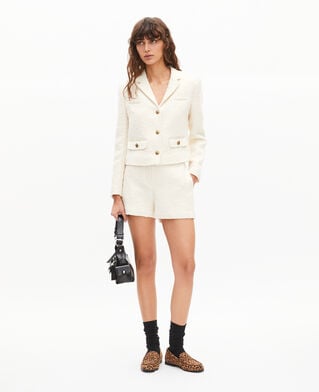 The Kooples F ECRU tweed suit jacket in ecru