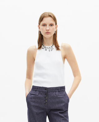 The Kooples WOMEN SILVER 2-row silver spiked necklace