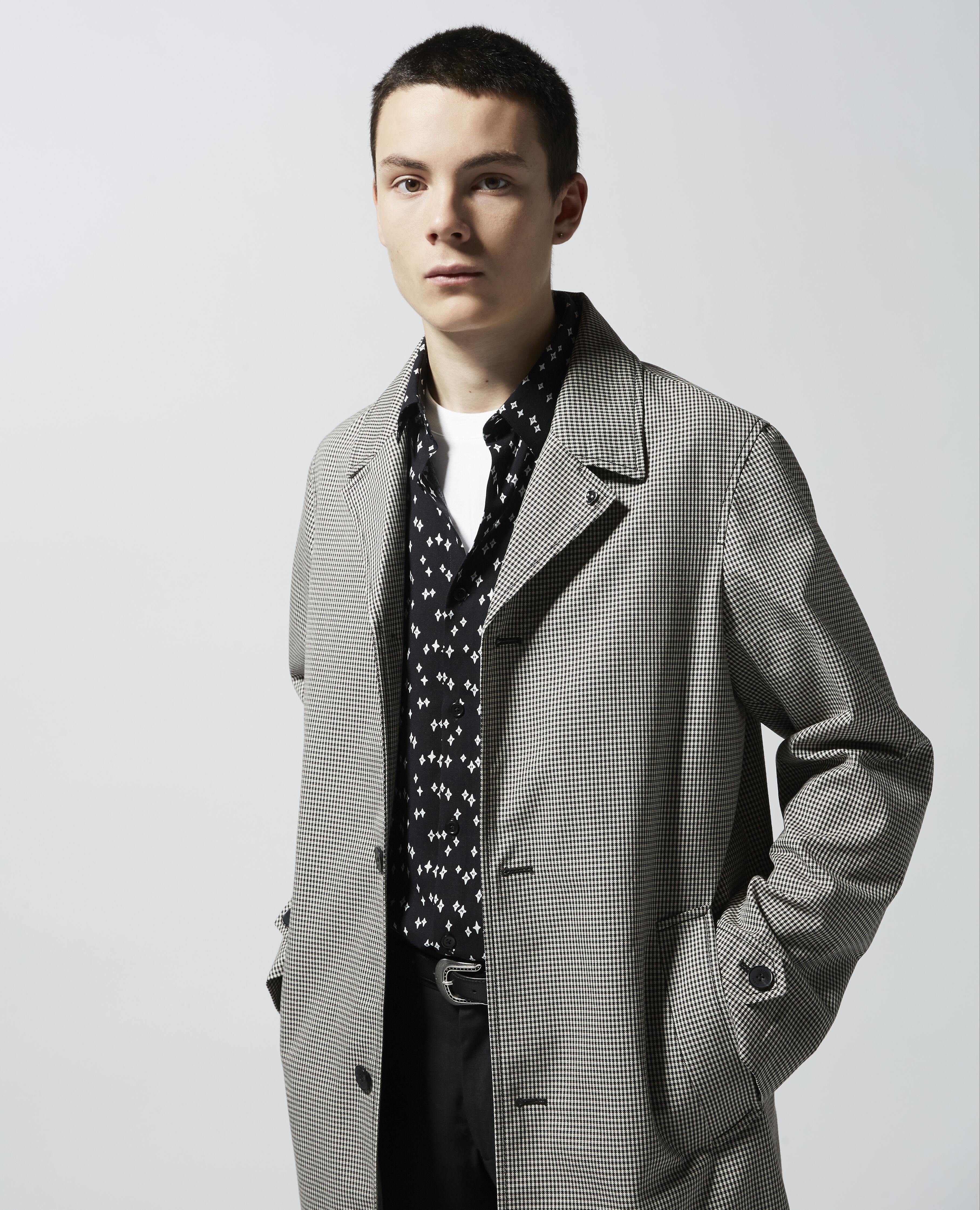 Tartan trench deals coat