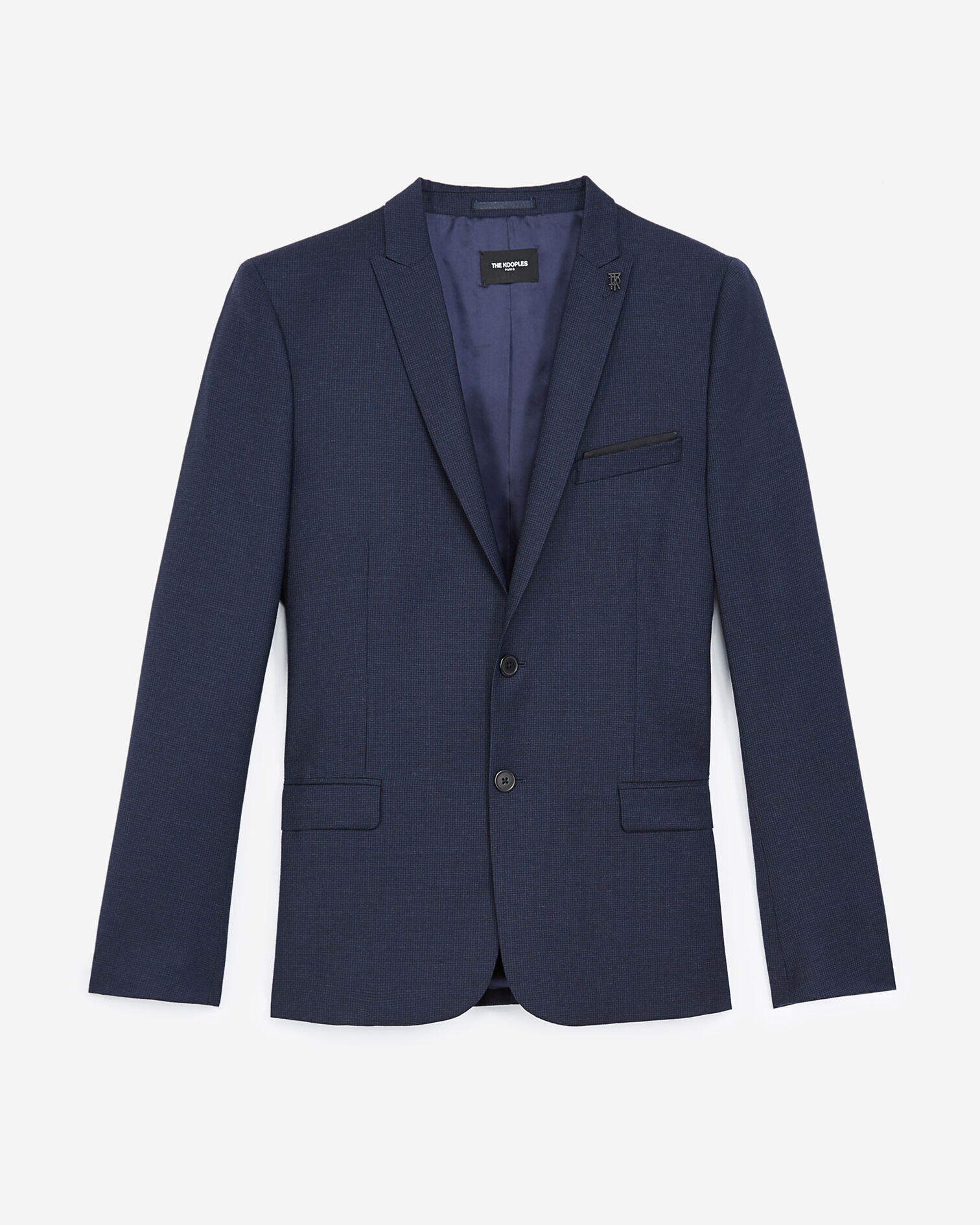 Navy blue formal jacket with motif, NAVY, hi-res image number null
