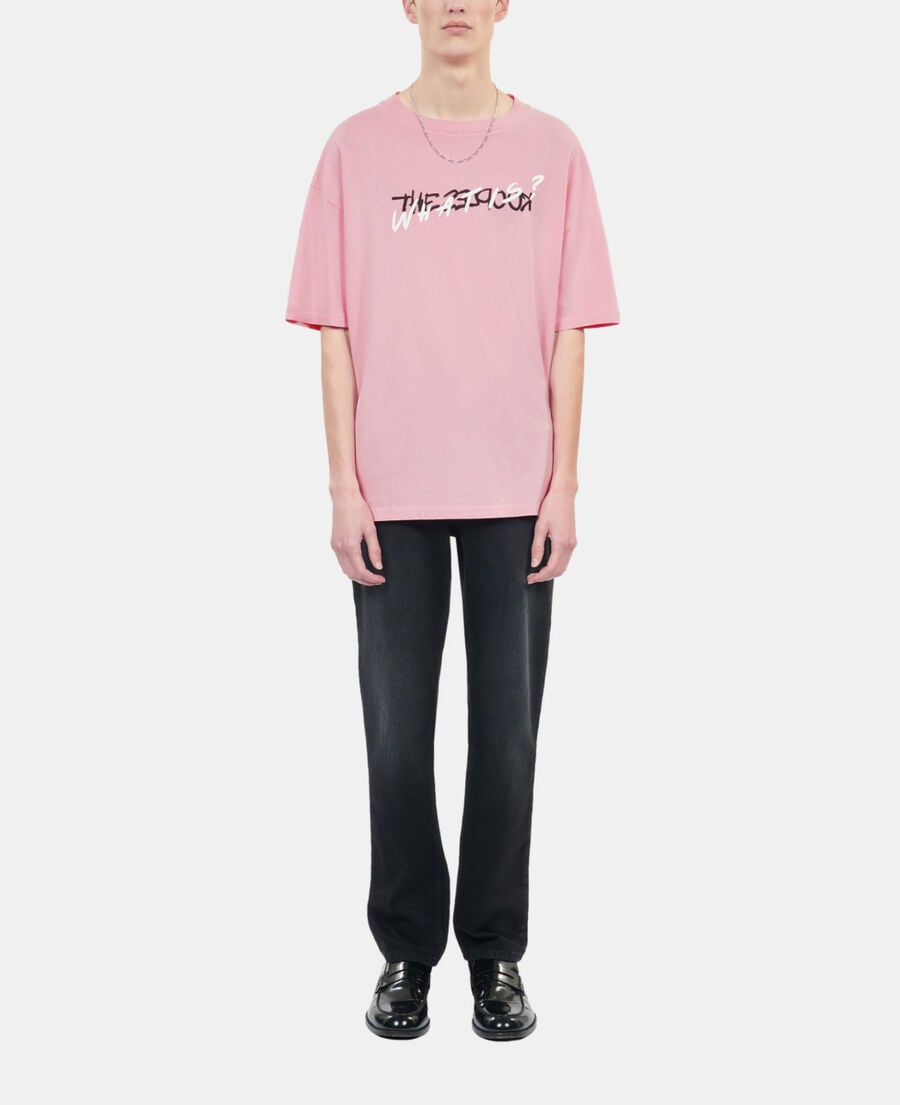 The Kooples H SWEET PINK light pink what is handwritten serigraphy t-shirt