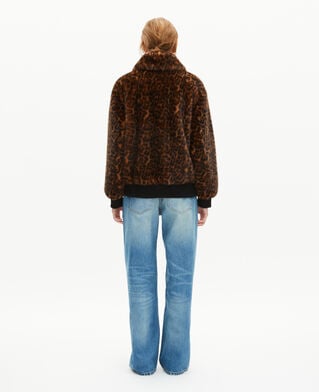 The Kooples FEMME LEOPARD manteau court effet fourrure léopard