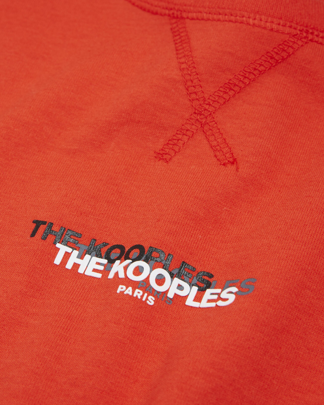 The Kooples MEN RED red cotton t-shirt with triple logo