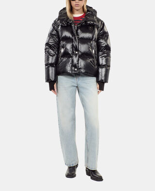 The Kooples WOMEN BLACK black down jacket with detachable sleeves