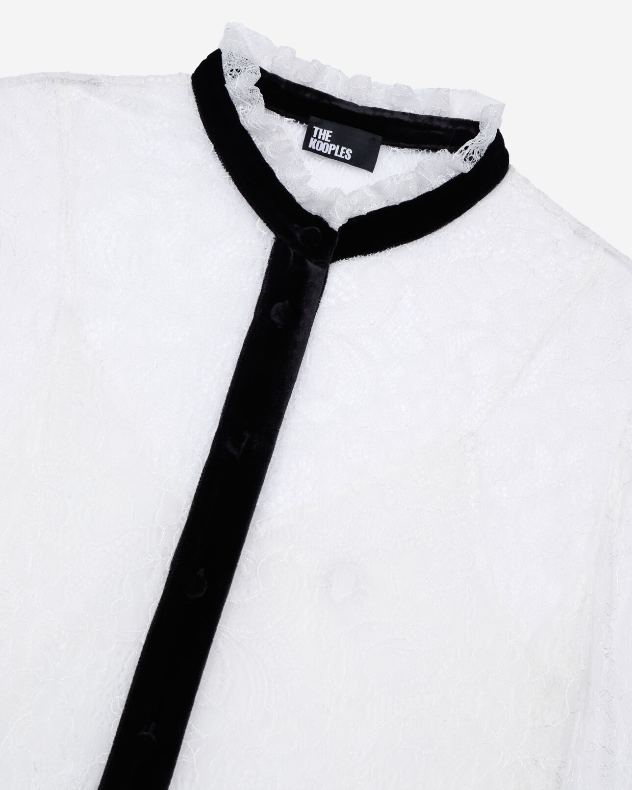 The Kooples DAMEN ECRU hemd aus ecrufarbener spitze