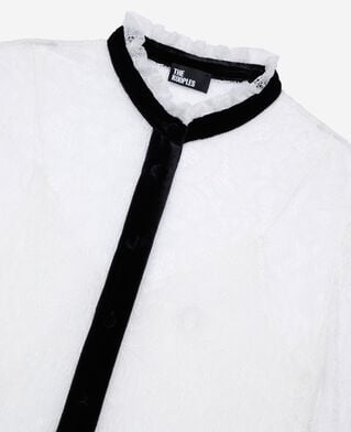 The Kooples DAMEN ECRU hemd aus ecrufarbener spitze