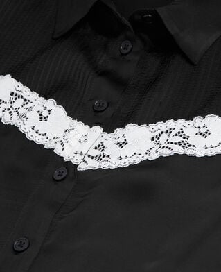 The Kooples F BLACK black shirt with lace detail