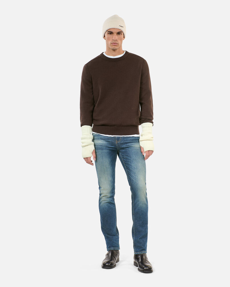The Kooples HOMME DARK BROWN pull en laine marron
