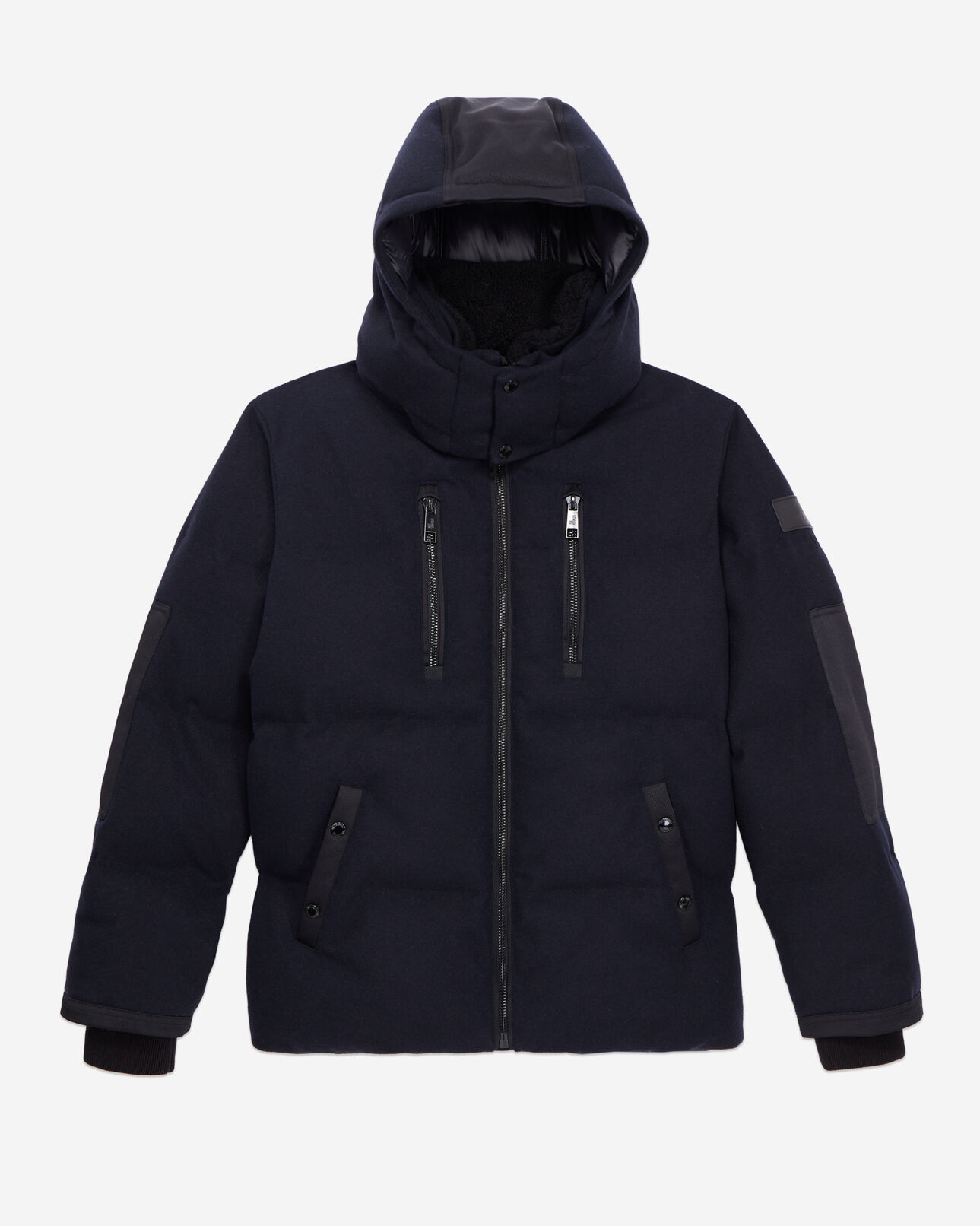 The Kooples HOMME NAVY doudoune bleu marine en flanelle