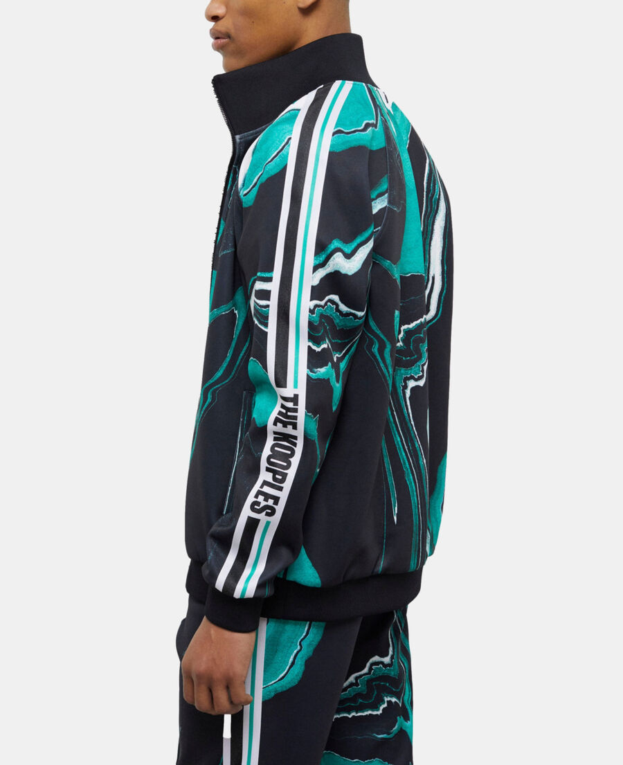 The Kooples HERREN BLACK / GREEN sportjacke mit print