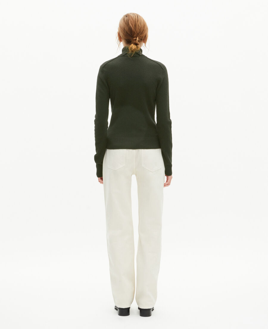 The Kooples FEMME KAKI pull col roulé en cachemire kaki