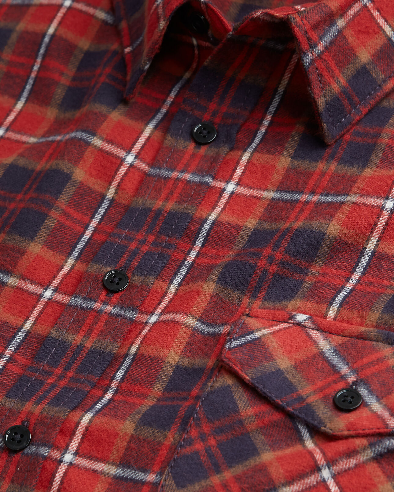 The Kooples HOMME RED / BLACK chemise col classique à carreaux