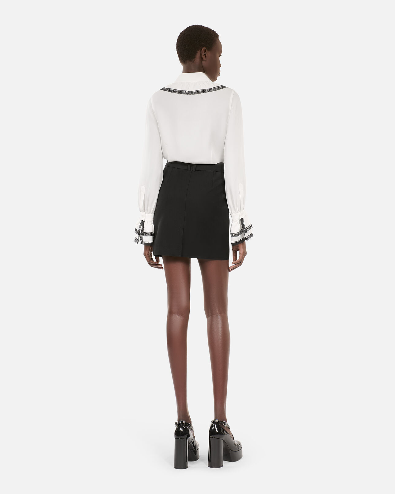 The Kooples FEMME BLACK jupe courte noire