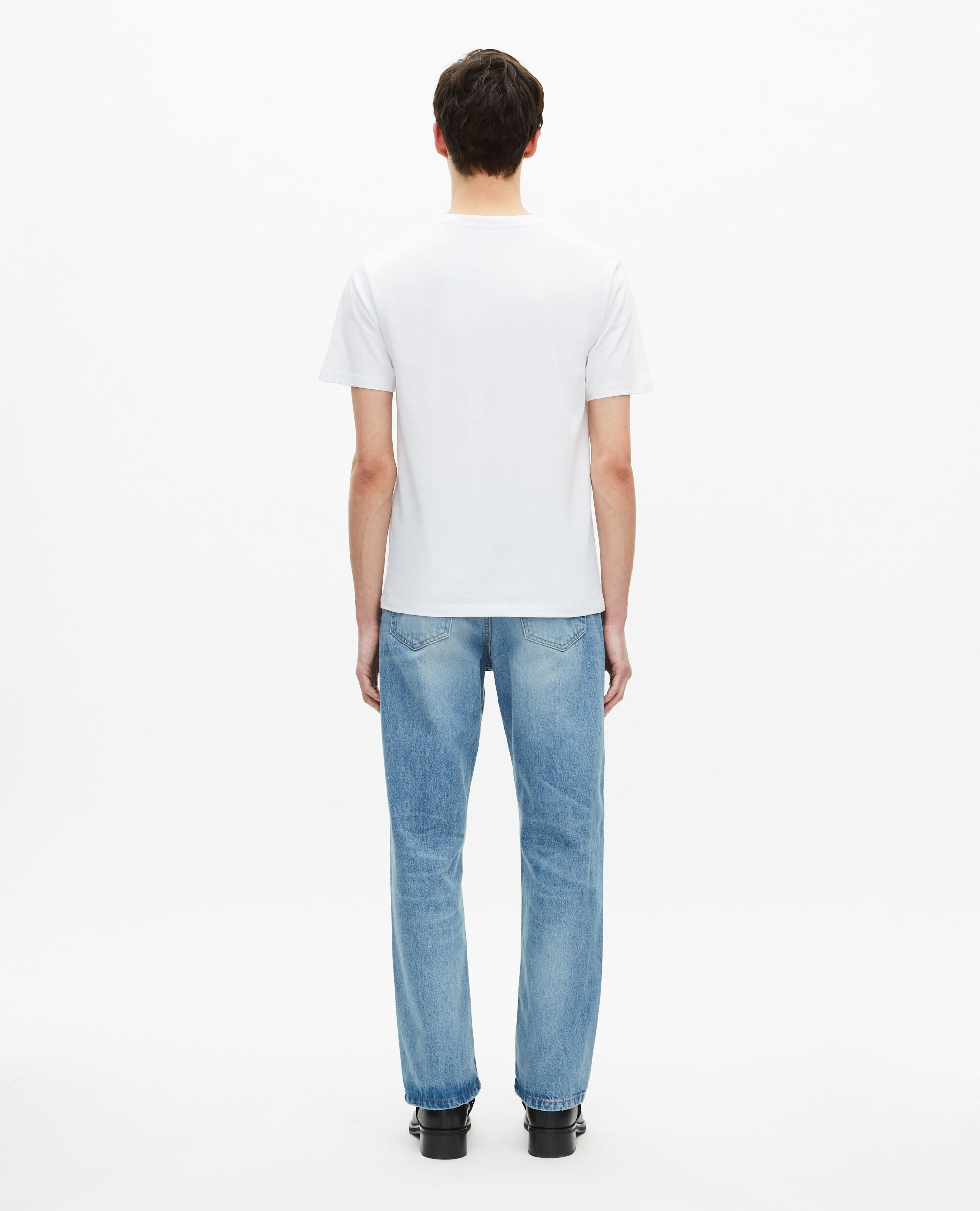 White screen printed t-shirt, WHITE, hi-res image number null