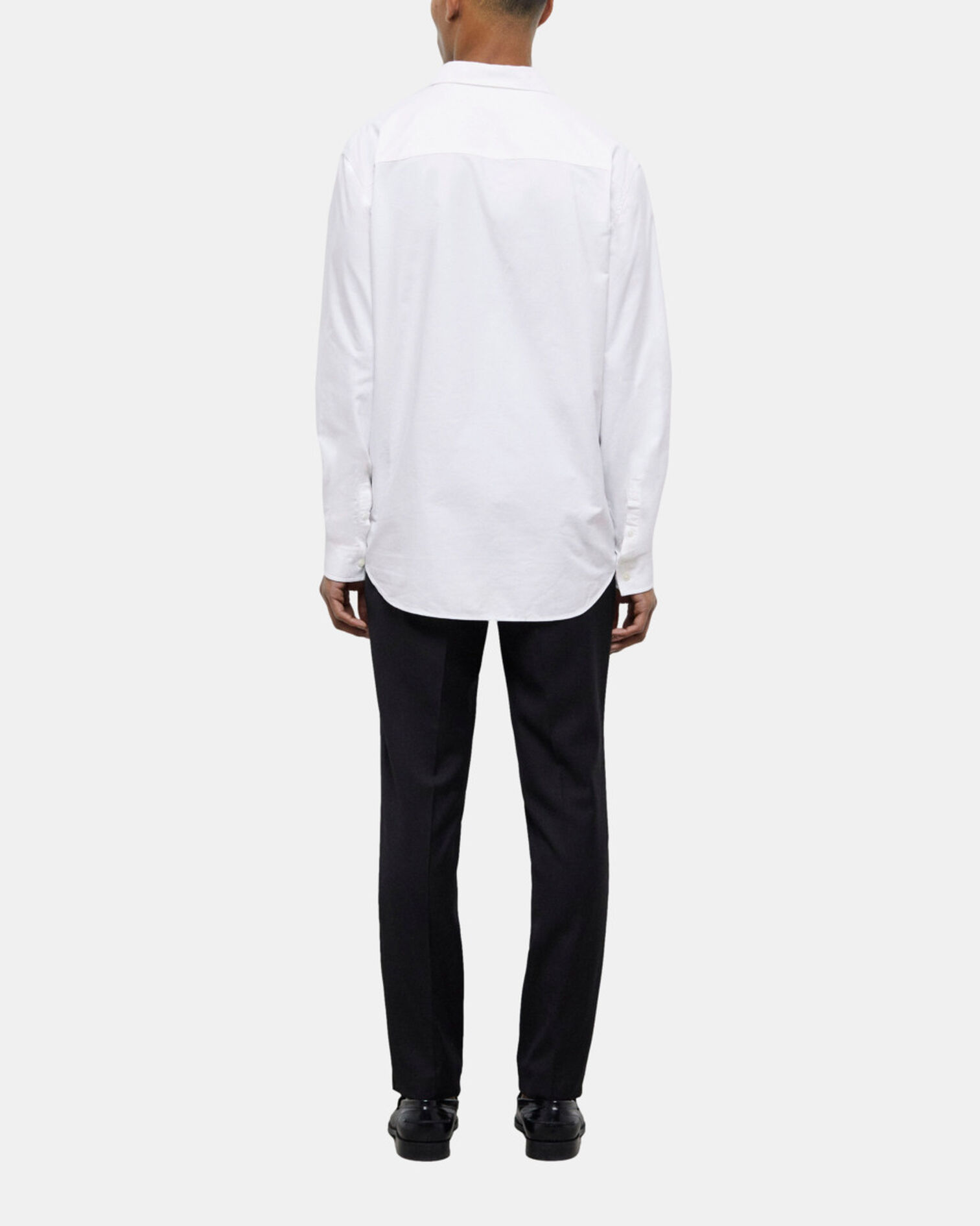 White cotton shirt, WHITE, hi-res image number null