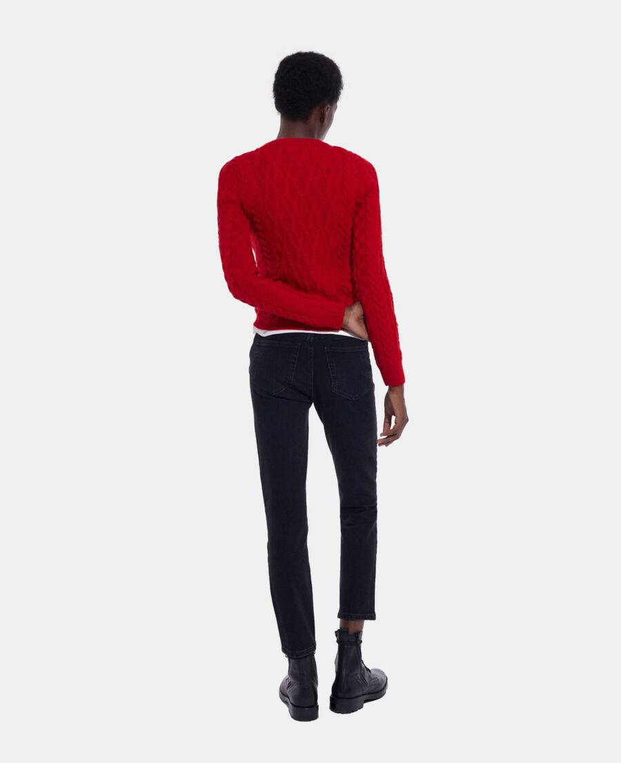 pull en laine rouge