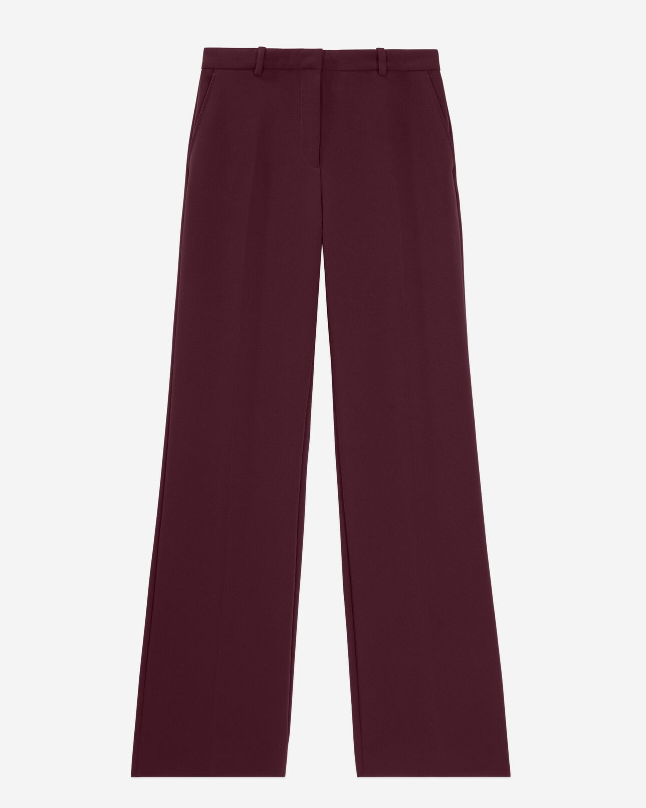 The Kooples WOMEN BURGUNDY burgundy crepe suit trousers