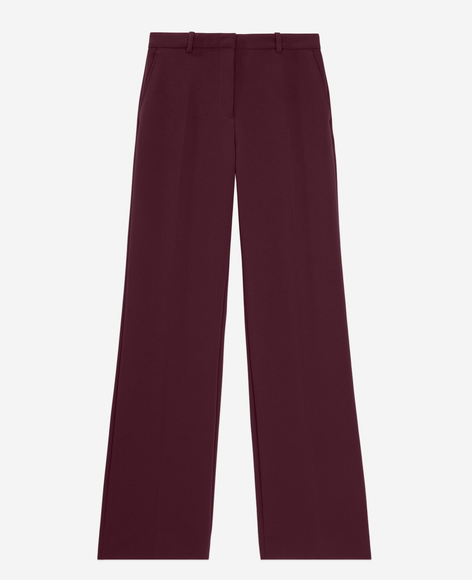 The Kooples WOMEN BURGUNDY burgundy crepe suit trousers