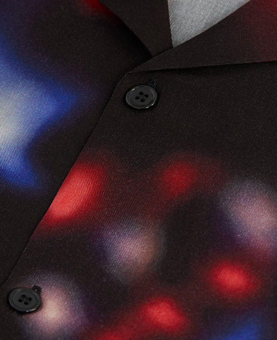 The Kooples H BLACK RED BLUE loose shirt with lights print