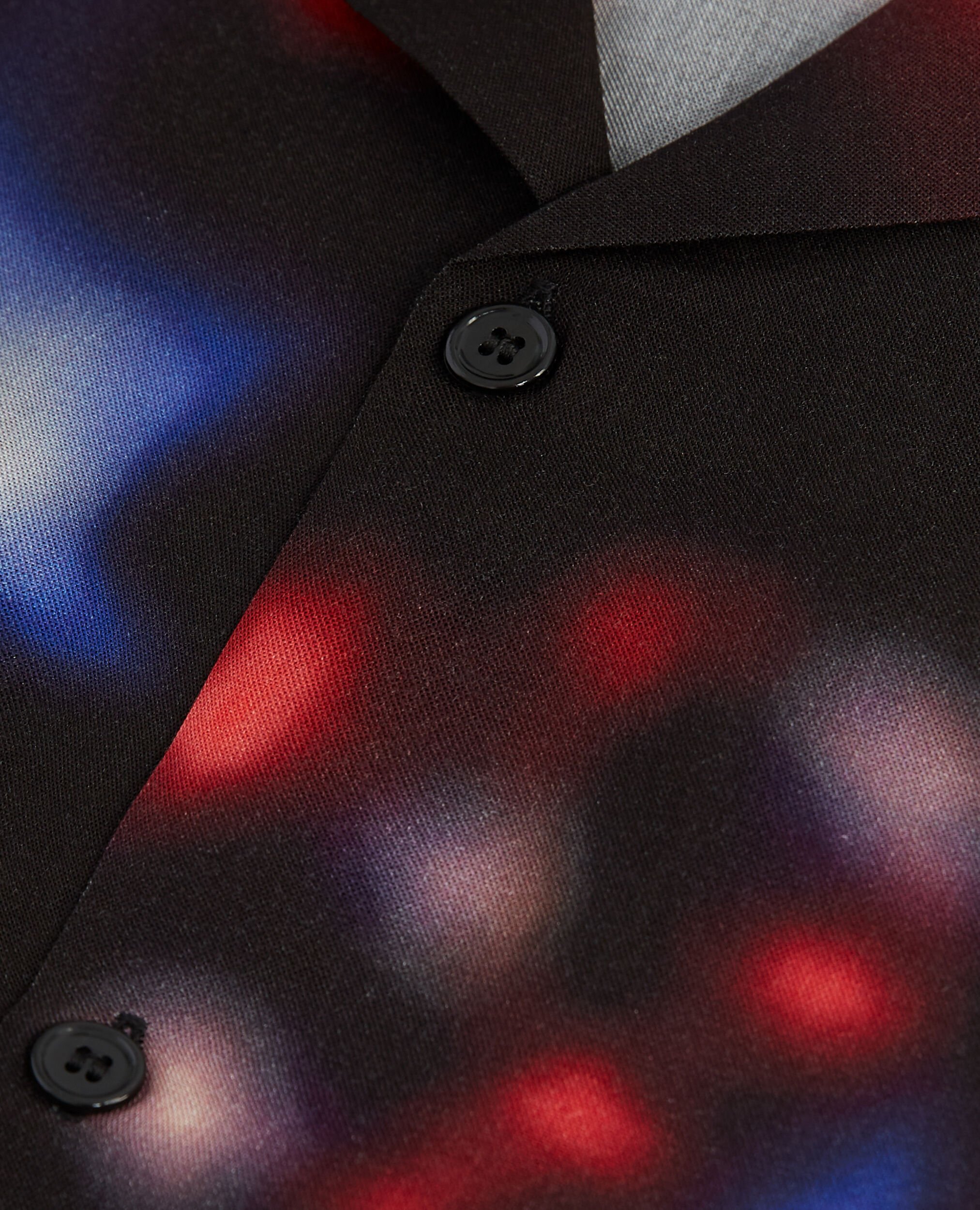 Loose shirt with lights print, BLACK RED BLUE, hi-res image number null