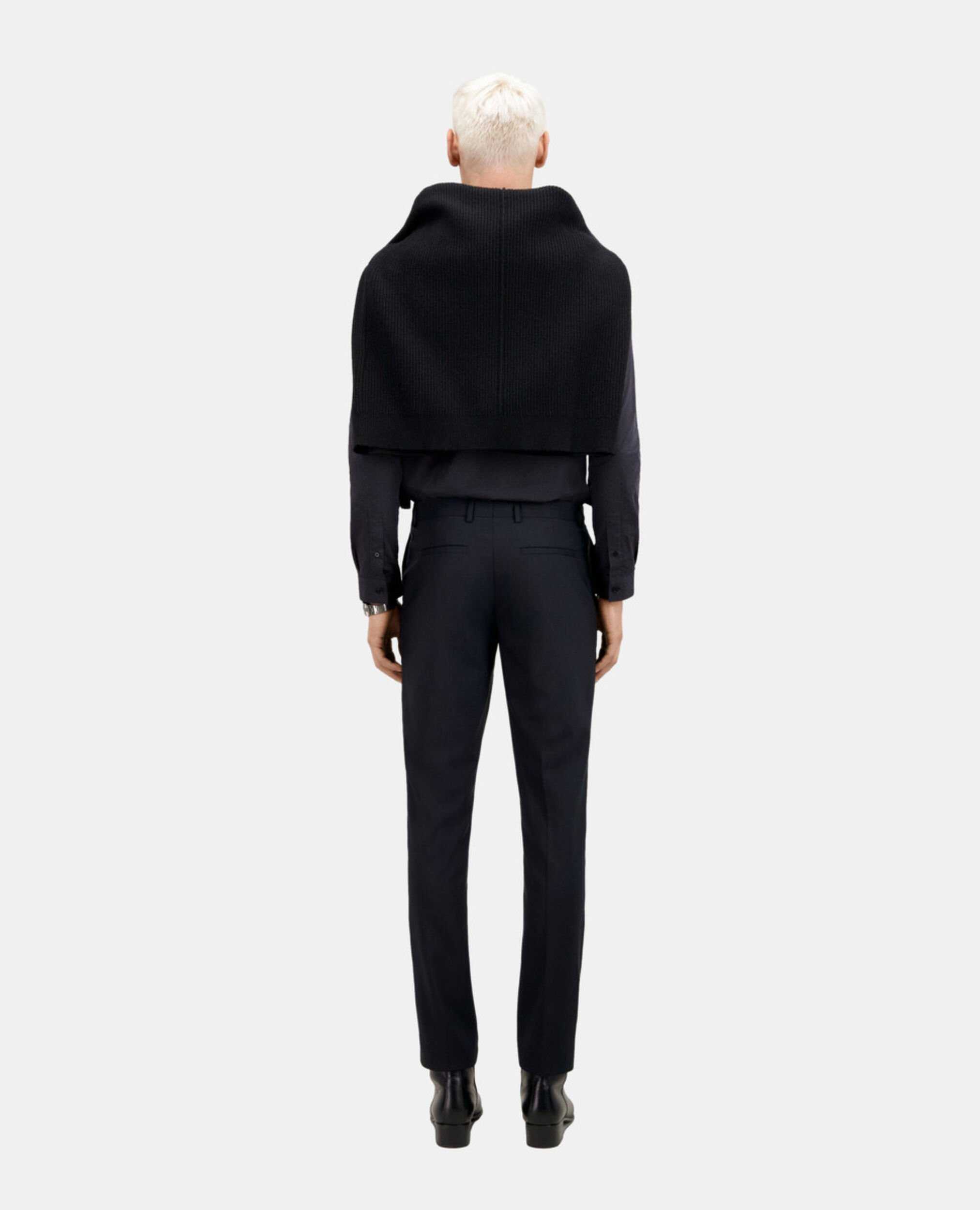 Pantalon de costume Prince de Galles en laine bleu marine, DARK NAVY, hi-res image number null